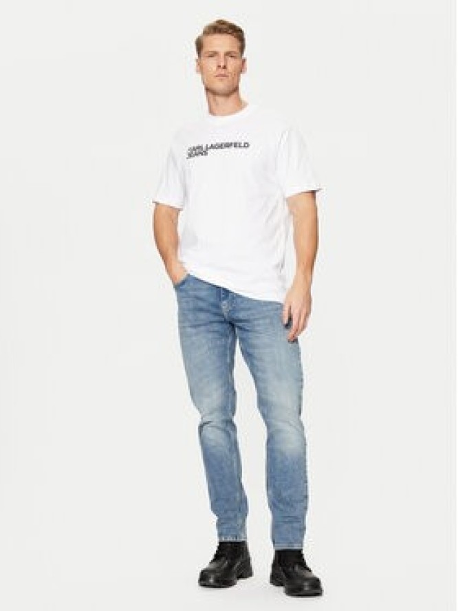 Karl Lagerfeld Jeans T-Shirt A1M17002 Biały Regular Fit