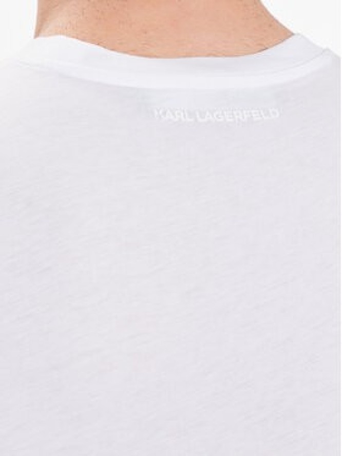 KARL LAGERFELD T-Shirt Crew Neck 755072 532251 Biały Regular Fit