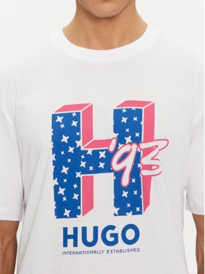 Hugo T-Shirt Nentryle 50513411 Biały Relaxed Fit