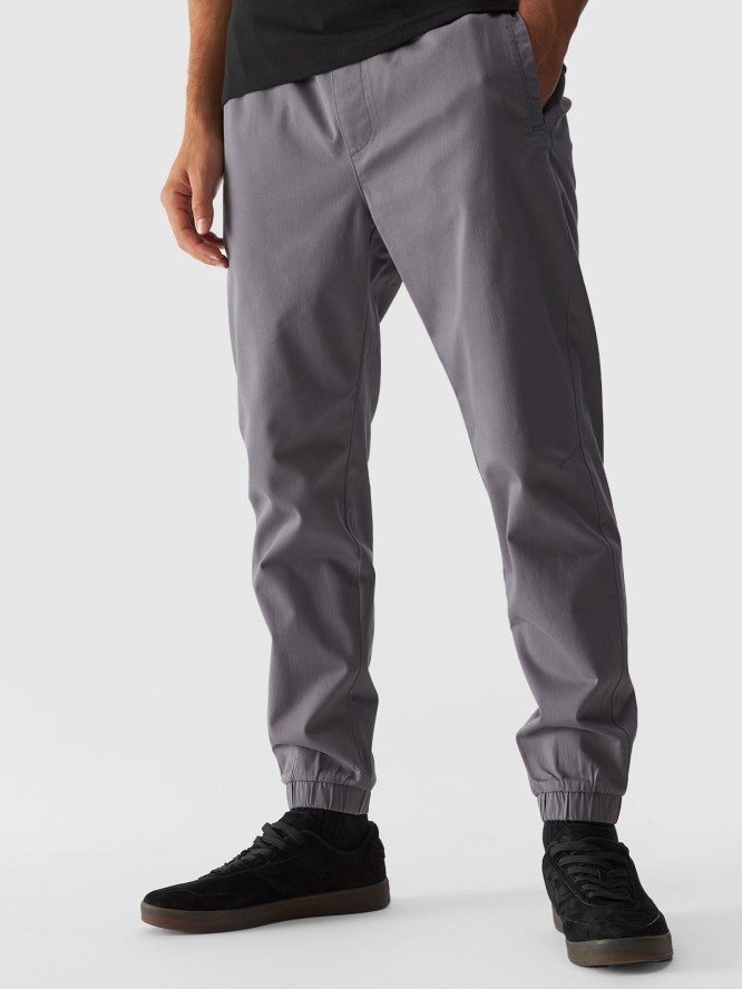 Spodnie casual joggery męskie - szare