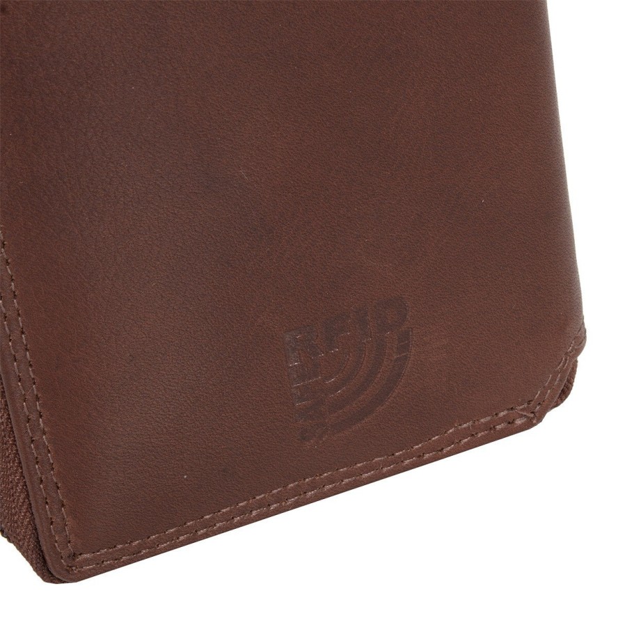 MUSTANG UDINE WALLET UNIWERSALNY SKÓRZANY PORTFEL PREMIUM POJEMNY NA KARTY SKÓRA BROWN 06.102101