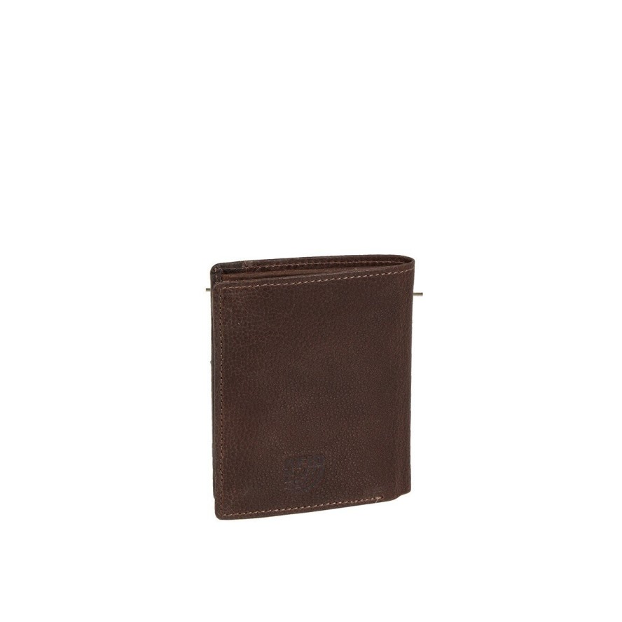 MUSTANG LA SPEZIA WALLET MĘSKI SKÓRZANY PORTFEL PREMIUM POJEMNY NA KARTY SKÓRA BROWN 06.100801