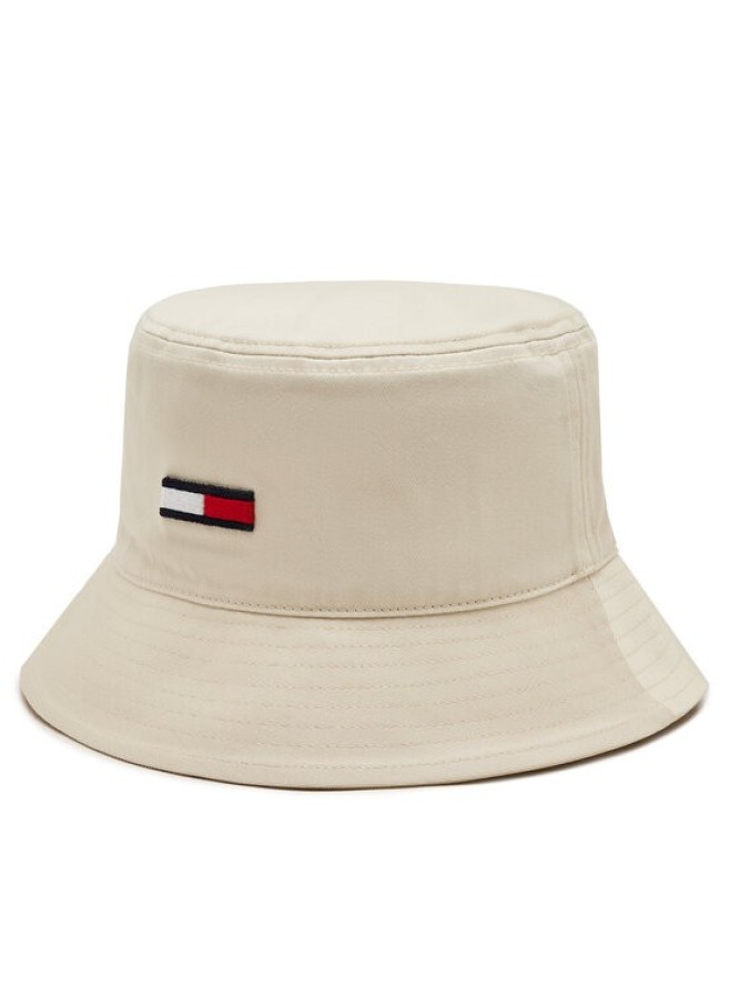 Tommy Jeans Kapelusz Tjm Elongated Flag Bucket Hat AM0AM11697 Écru