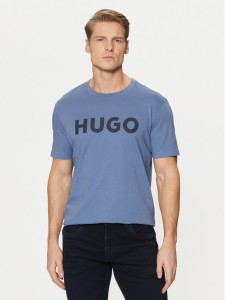 HUGO T-Shirt Dulivio 50467556 Niebieski Regular Fit