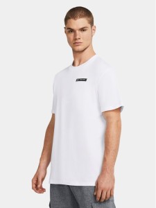 Under Armour T-Shirt Ua Hw Armour Label Ss 1382831-100 Biały Loose Fit