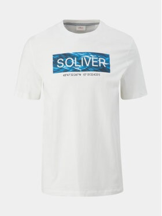 s.Oliver T-Shirt 2135685 Biały Regular Fit