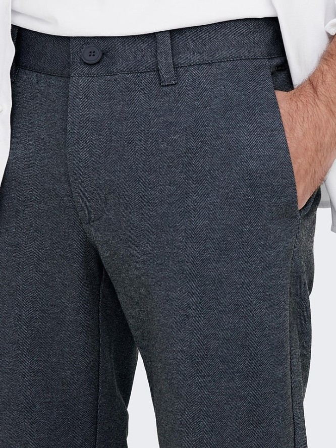 ONLY & SONS Spodnie "Mark" w kolorze szarym rozmiar: W28/L30