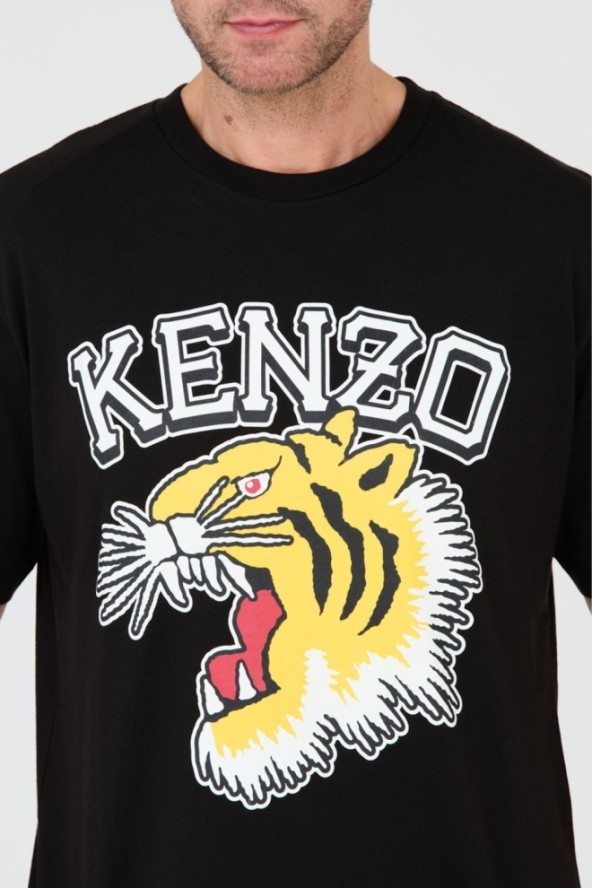 KENZO Czarny t-shirt Tiger Varsity Jungl