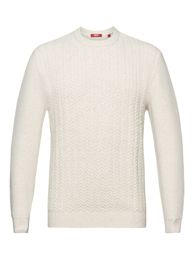 ESPRIT Sweter w kolorze białym rozmiar: S
