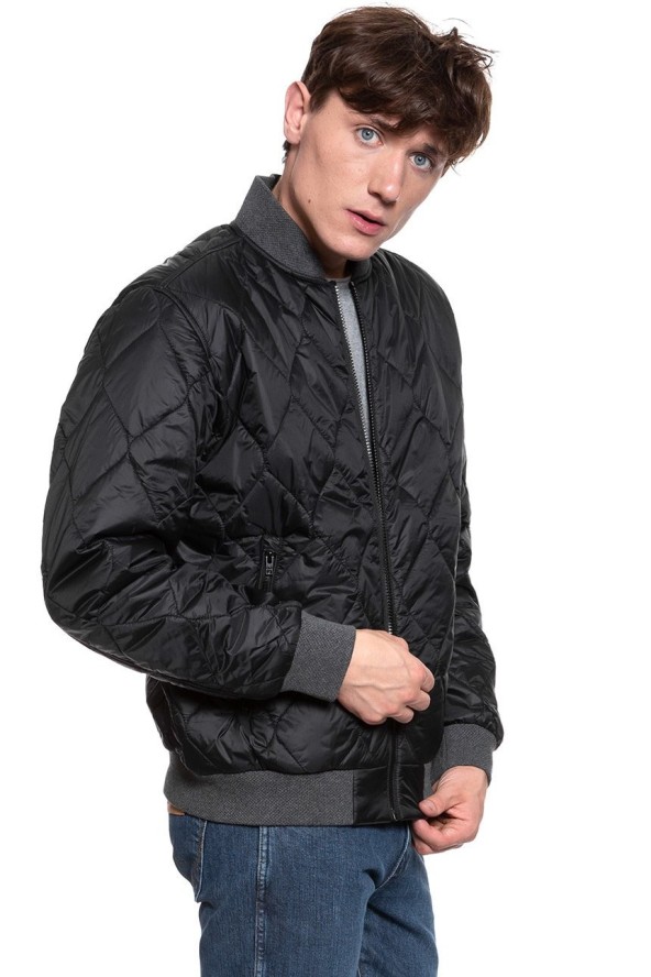 KURTKA WRANGLER BOMBER JACKET BLACK W4A6Y8100