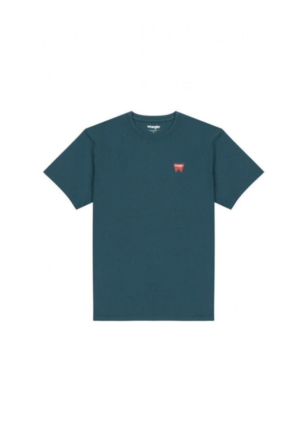 WRANGLER SIGN OFF TEE MĘSKI T-SHIRT KOSZULKA DEEP TEAL GREEN W70MEEG03