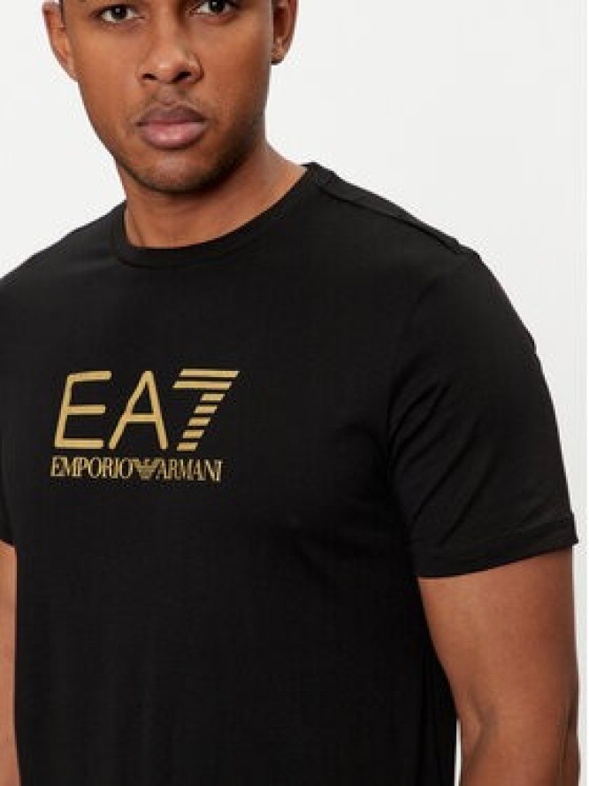 EA7 Emporio Armani T-Shirt 3DPT08 PJM9Z 1200 Czarny Regular Fit