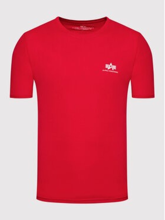Alpha Industries T-Shirt Backprint 128507 Czerwony Regular Fit