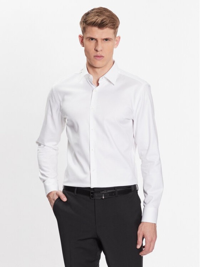 Boss Koszula 50470583 Biały Slim Fit