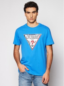 Guess T-Shirt M1RI72 K8FQ1 Niebieski Regular Fit