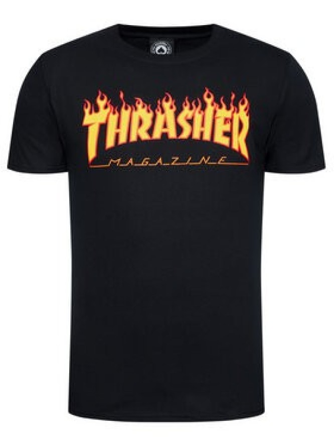 Thrasher T-Shirt Flame Czarny Regular Fit