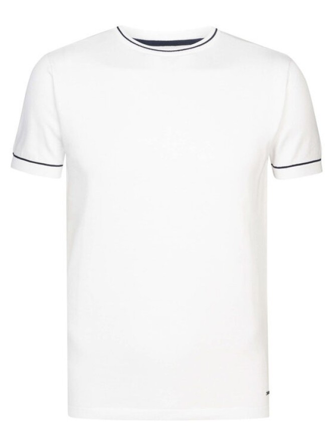 Petrol Industries T-Shirt M-1030-KWR204 Biały Slim Fit