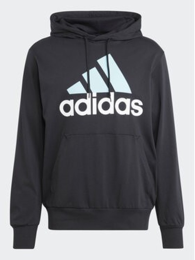 adidas Bluza Essentials Logo Hoodie IJ8574 Czarny Regular Fit