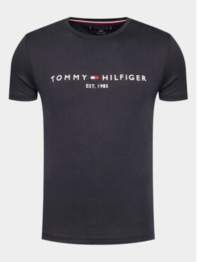 Tommy Hilfiger T-Shirt Core Logo Tee MW0MW11465 Granatowy Slim Fit