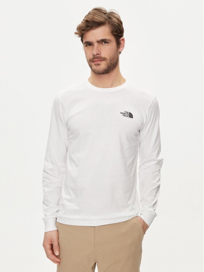 The North Face Longsleeve Redbox NF0A87NN Biały Regular Fit