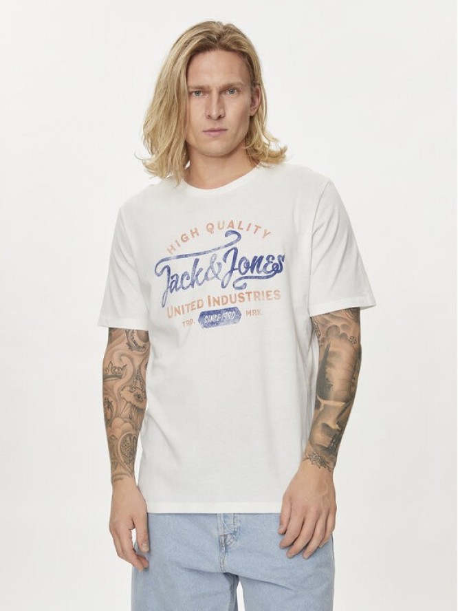 Jack&Jones T-Shirt Jprblulouie 12259674 Biały Regular Fit