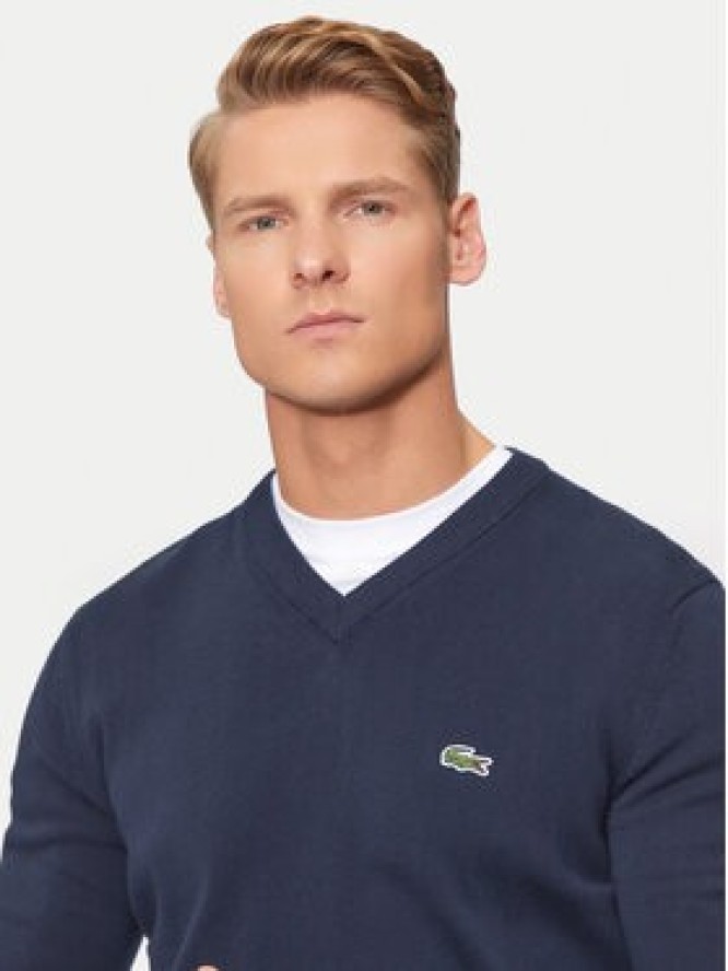 Lacoste Sweter AH1951 Granatowy Regular Fit