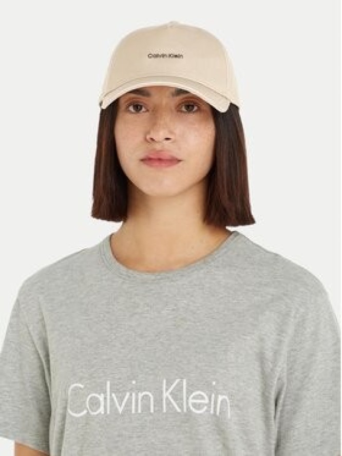 Calvin Klein Czapka z daszkiem Metal Lettering Bb Cap K50K511999 Beżowy