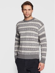 United Colors Of Benetton Sweter 1244K102M Szary Regular Fit