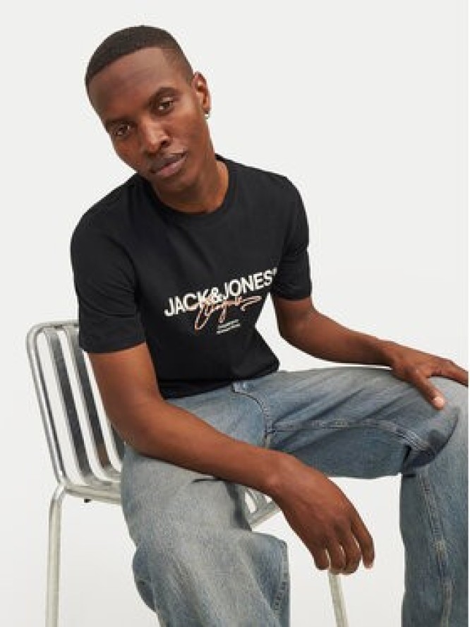 Jack&Jones T-Shirt Joraruba 12255452 Czarny Standard Fit