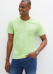 T-shirt z kieszenią na wys. piersi, z bawełny organicznej