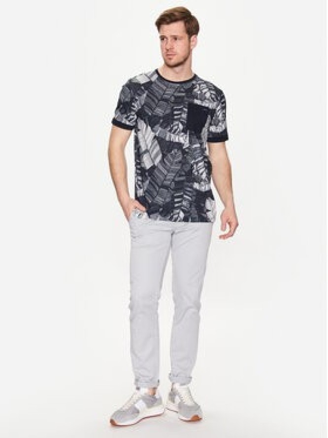Lindbergh T-Shirt 30-420143 Granatowy Relaxed Fit