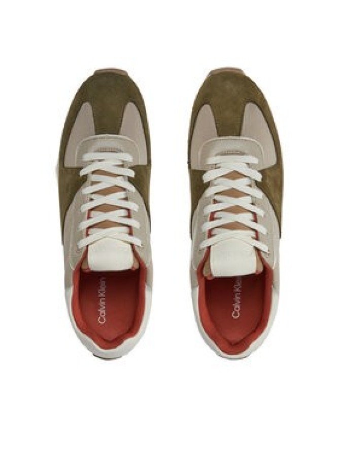 Calvin Klein Sneakersy Low Top Lace Up HM0HM01286 Zielony