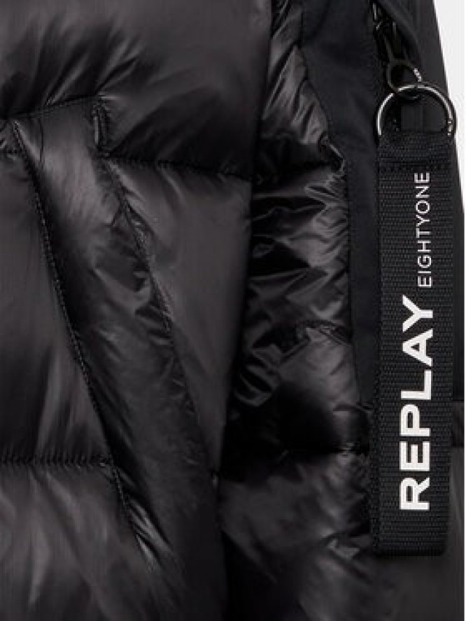 Replay Kurtka puchowa M8360.000.84174D Czarny Regular Fit