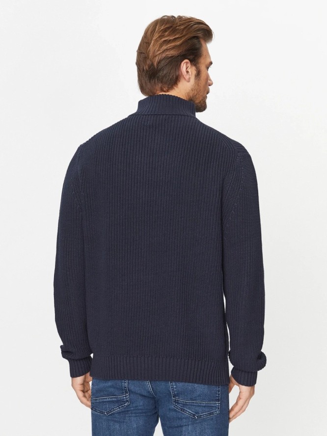 LEE HALF ZIP KNIT SKY MĘSKI SWETER ELEGANCKI CIEPŁY SKY BLUE 112341694 L83Y016371