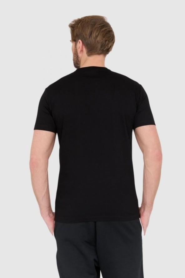 DSQUARED2 Czarny t-shirt męski z dużym logo icon