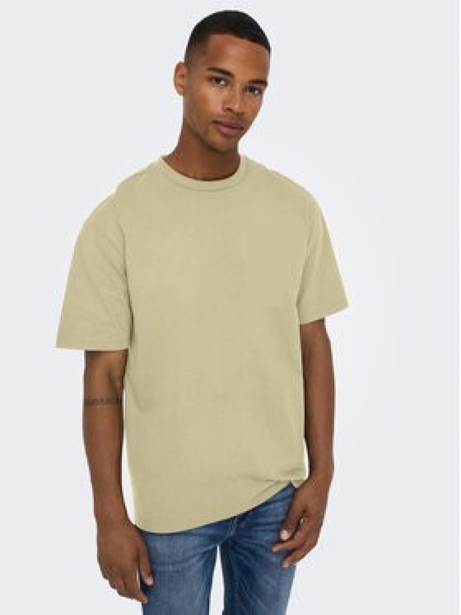 Only & Sons T-Shirt Fred 22022532 Beżowy Relaxed Fit