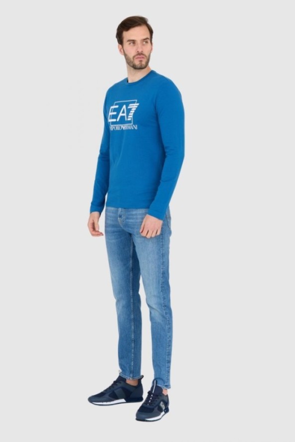 EA7 Longsleeve niebieski