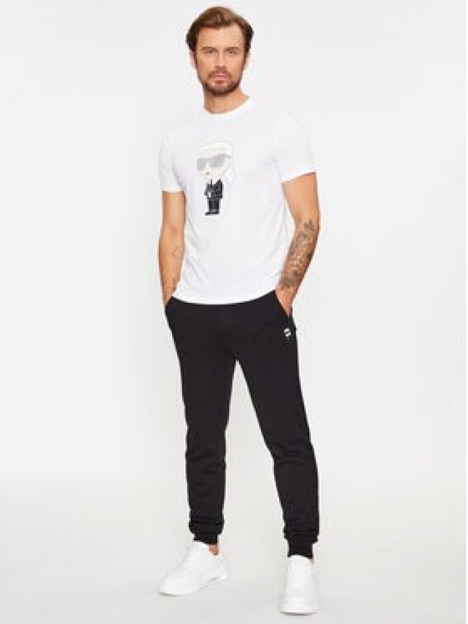 KARL LAGERFELD T-Shirt Crewneck 755071 Biały Regular Fit