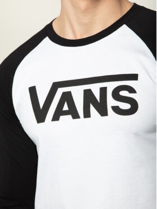 Vans Longsleeve Classic Ragl VN0002QQYB21 Biały Slim Fit