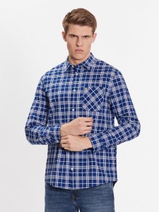 Tommy Jeans Koszula Small Check DM0DM16608 Granatowy Classic Fit