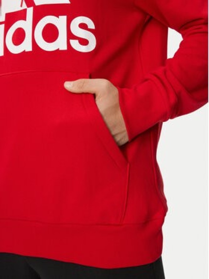adidas Bluza Essentials French Terry Big Logo Hoodie IC9365 Czerwony Regular Fit