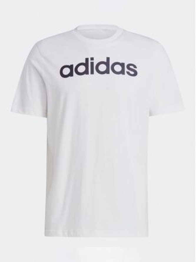 adidas T-Shirt Essentials Single Jersey Linear Embroidered Logo T-Shirt IC9276 Biały Regular Fit