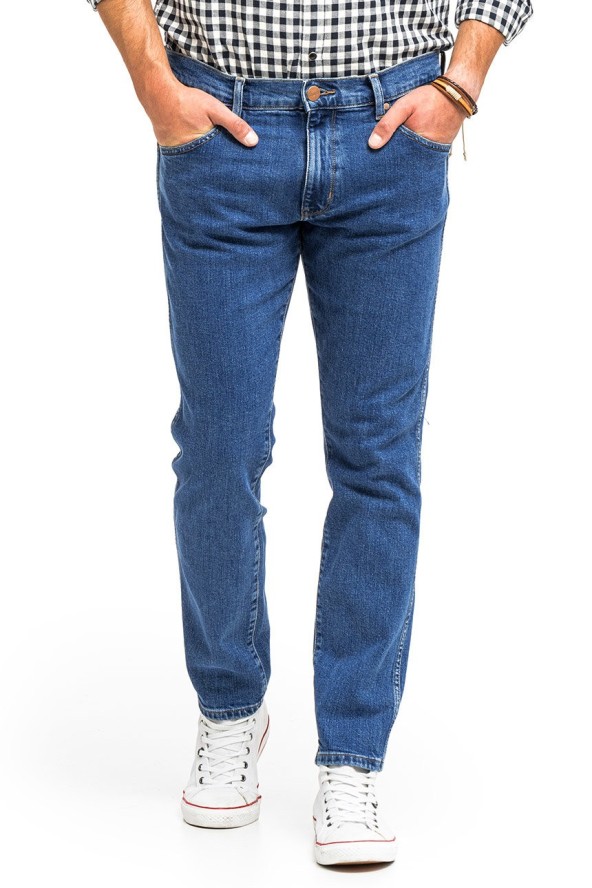 WRANGLER LARSTON MĘSKIE SPODNIE JEANSOWE COOL BLUE W18SKT32Q