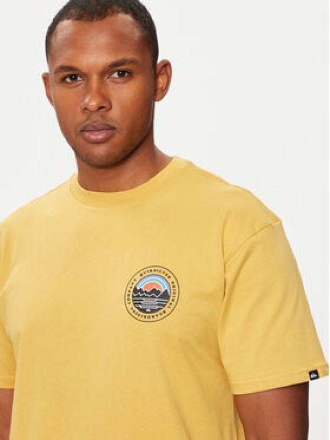 Quiksilver T-Shirt Landscapes EQYZT07917 Żółty Regular Fit