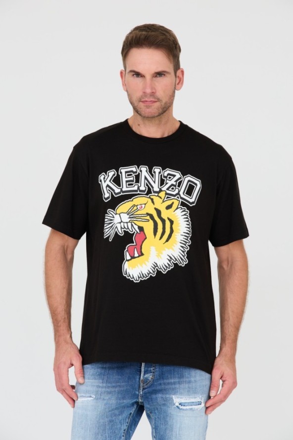 KENZO Czarny t-shirt Tiger Varsity Jungl