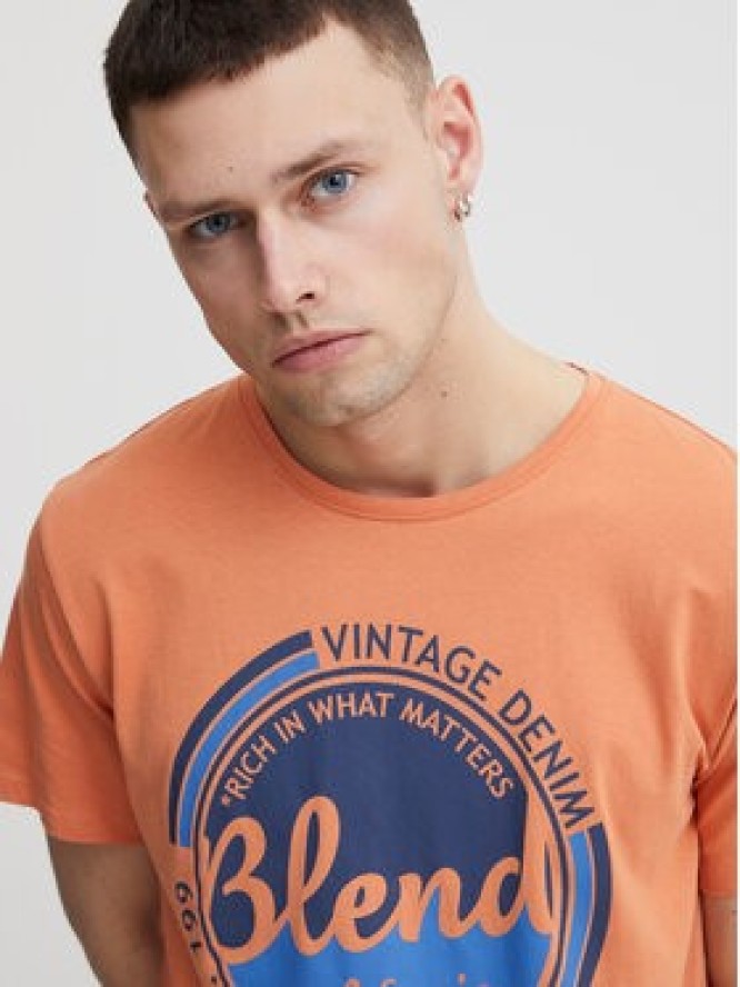 Blend T-Shirt 20715308 Pomarańczowy Regular Fit