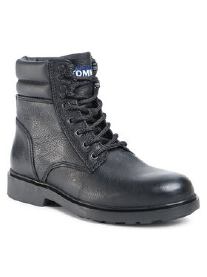 Tommy Jeans Kozaki Classic Tommy Jeans Lace Up Boot EM0EM00540 Czarny