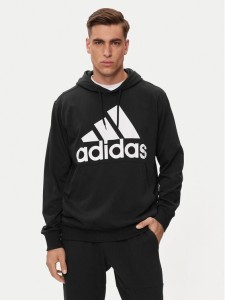 adidas Bluza Essentials Logo Hoodie IC0440 Czarny Regular Fit