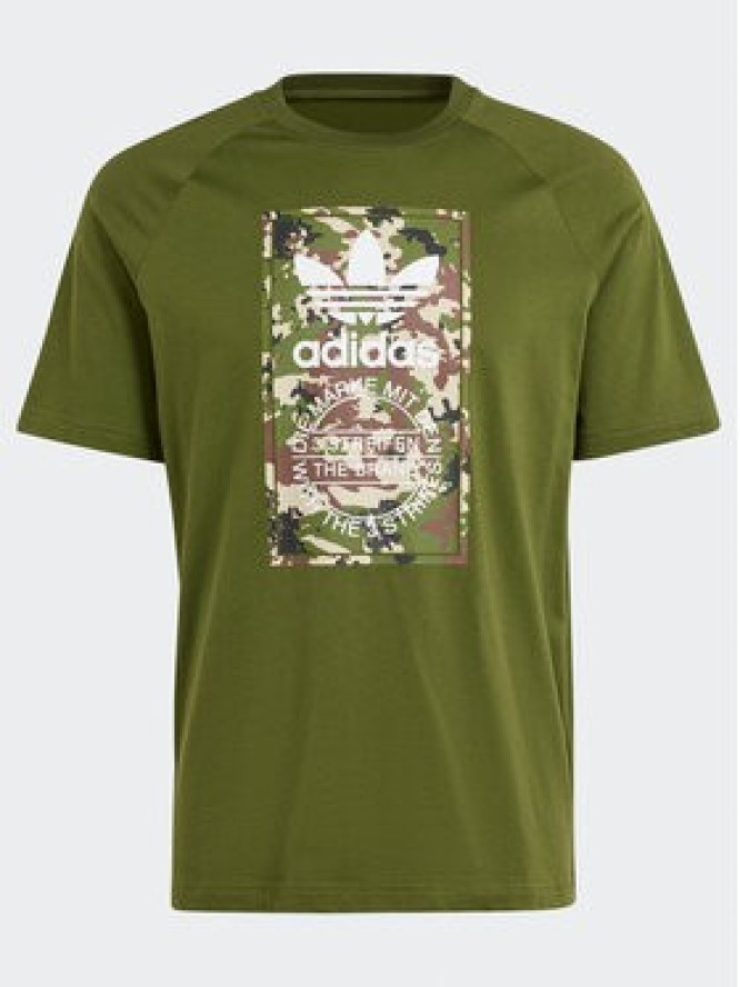 adidas T-Shirt Camo Tongue IS0248 Khaki Regular Fit