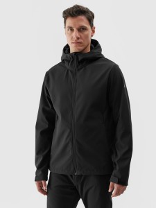 Kurtka softshell wiatroodporna membrana 5000 męska - czarna